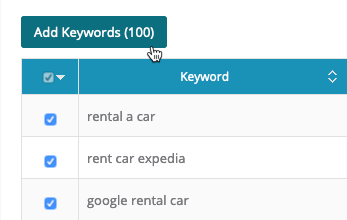 Add keywords to campaign