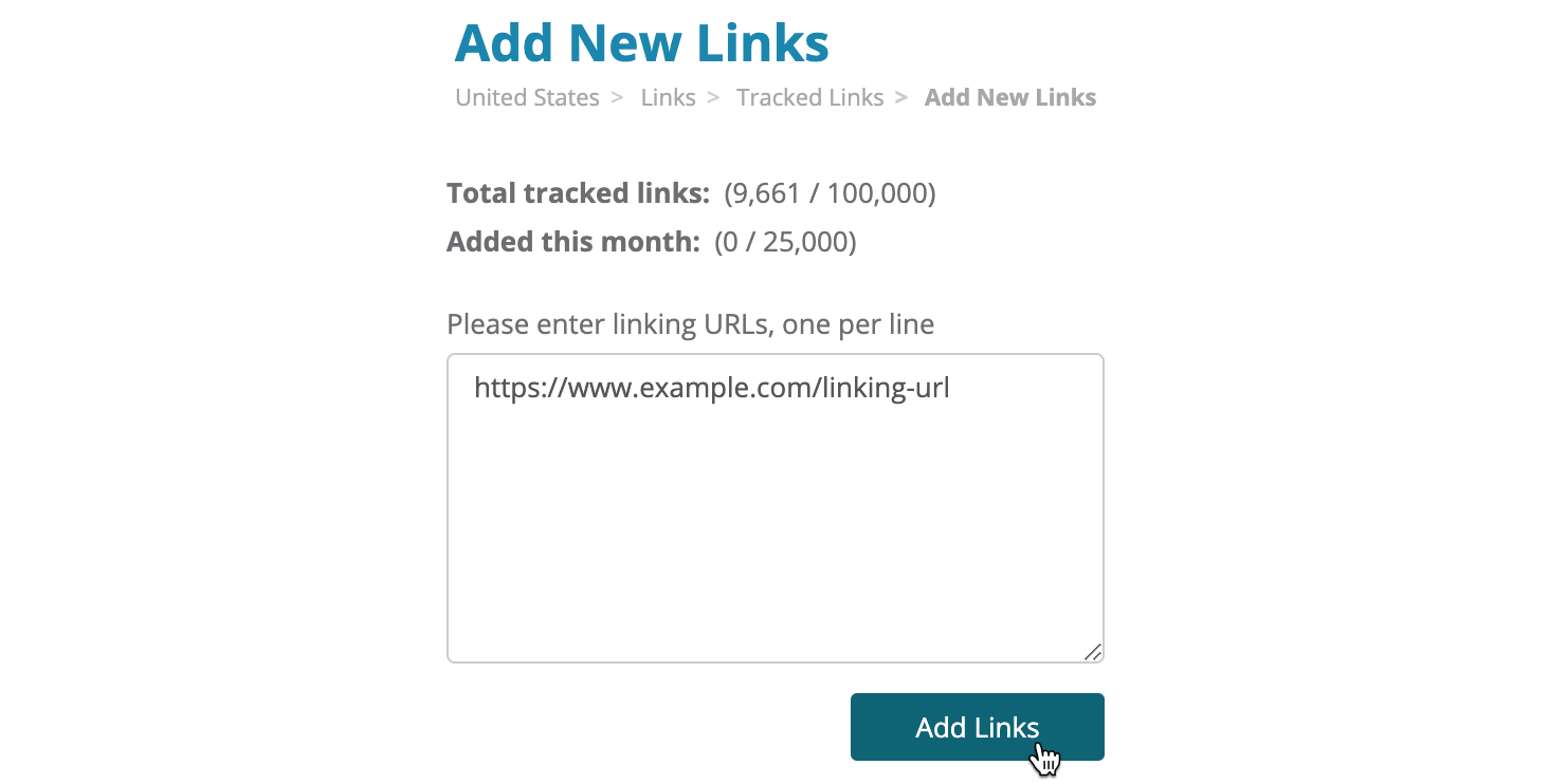 Tracked links