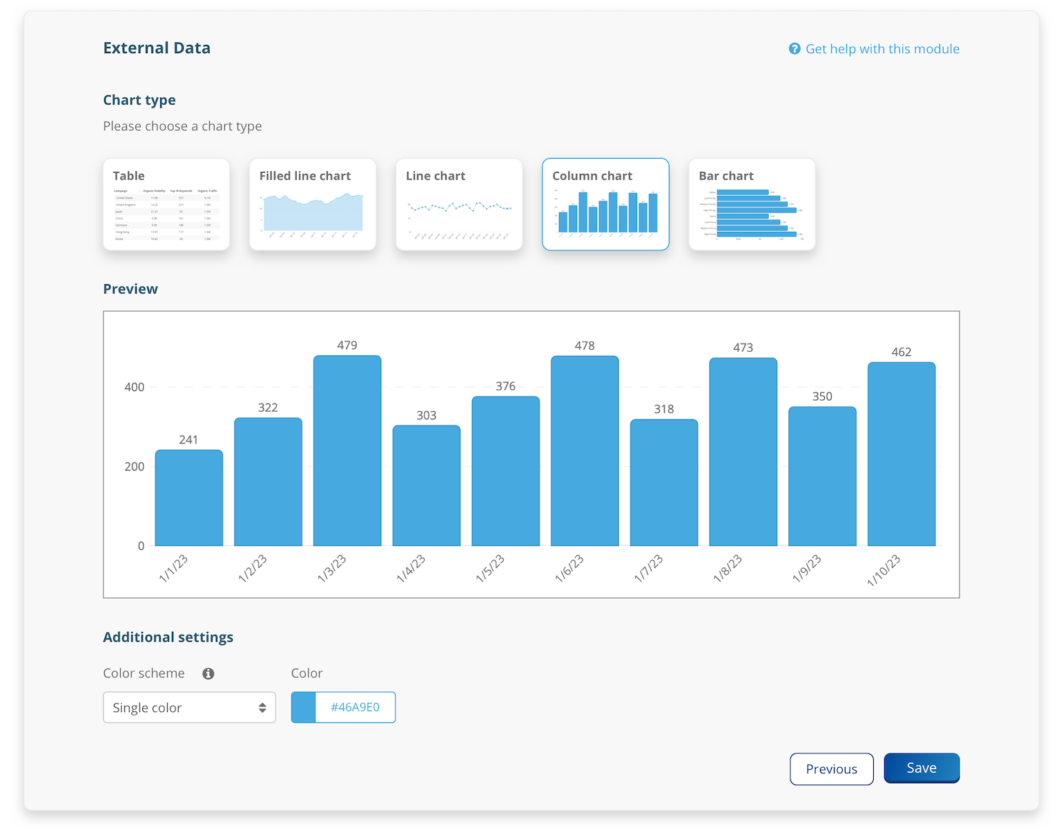 Visualize CSV data