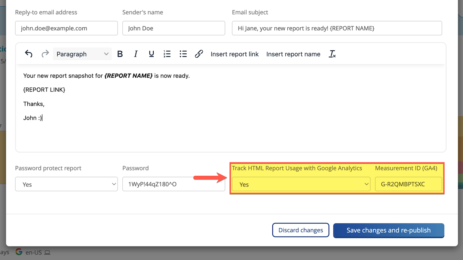 Google Analytics Tracking