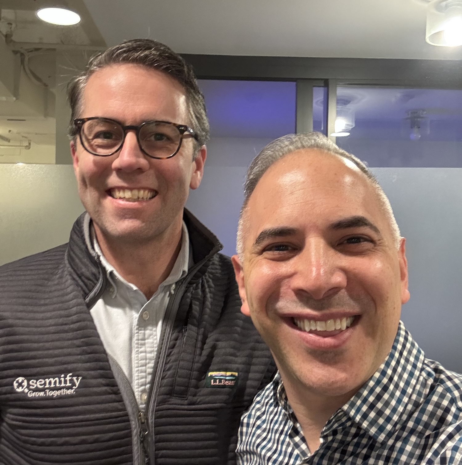 L-R, Patrick Briggs, CEO, Semify, and Simon Lesser, CEO and Co-Founder, Dragon Metrics