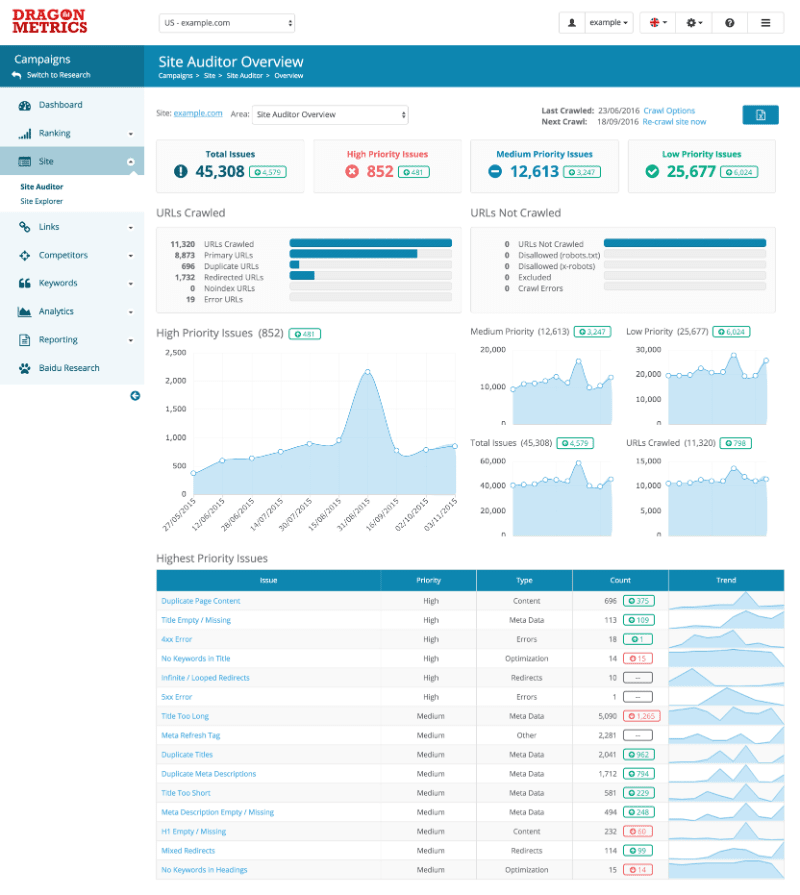 site-auditor-dragon-metrics